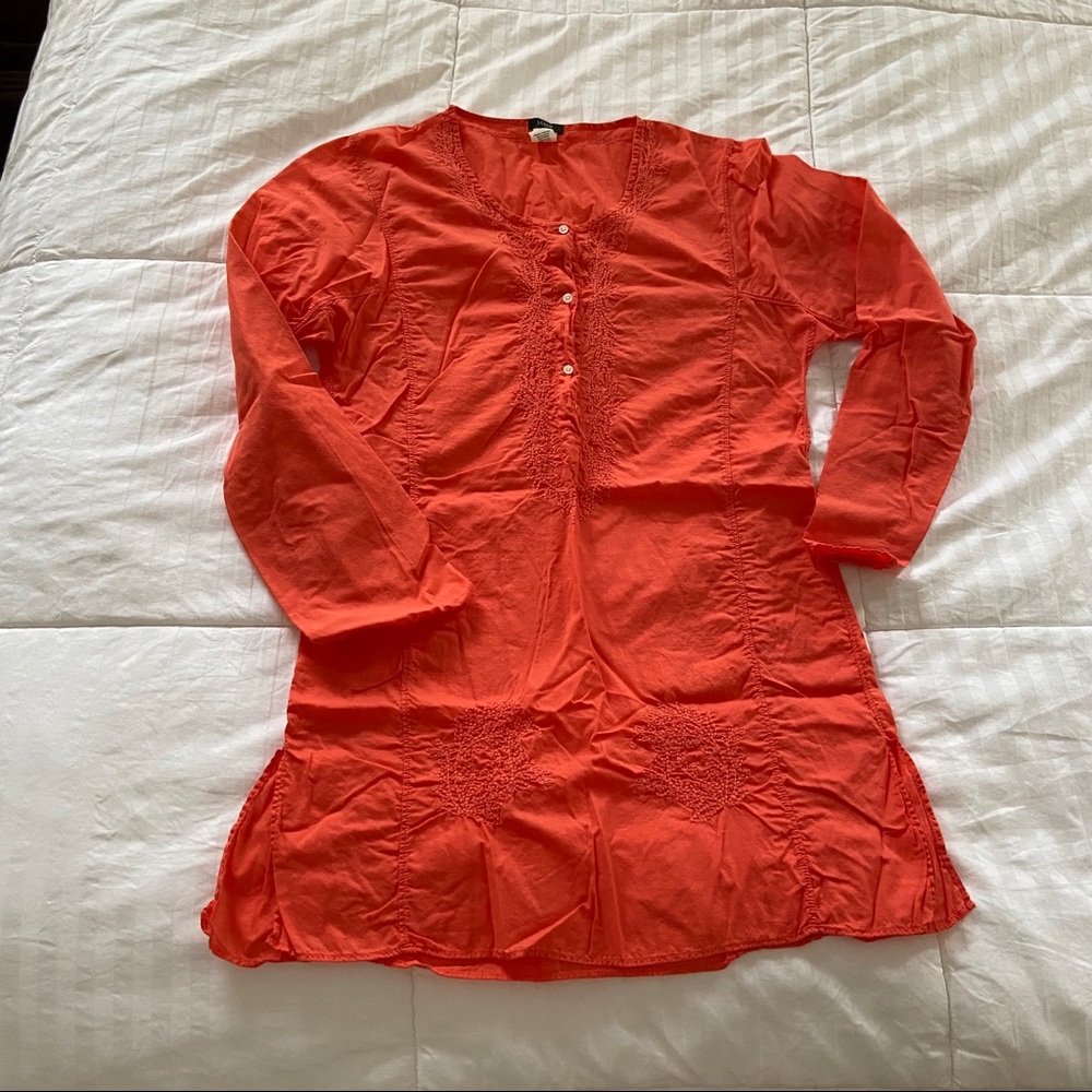 J. Crew Embroidered Tunic Coverup